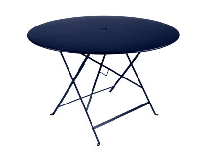 Tmavě modrý kovový skládací stůl Fermob Bistro 117 cm