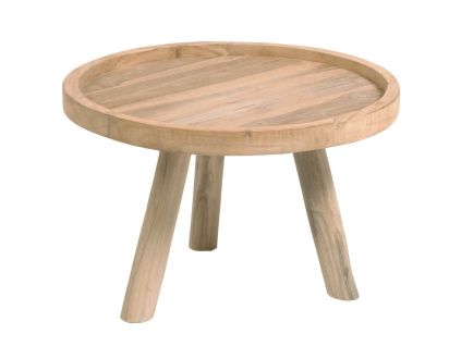 Teakový kulatý konferenční stolek Kave Home Glenda 55 cm