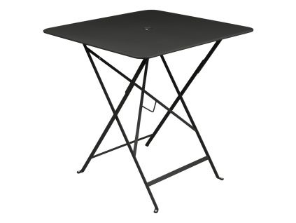 Černý kovový skládací stůl Fermob Bistro 71 x 71 cm