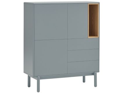 Modrošedá lakovaná komoda Teulat Corvo 100 x 40 cm
