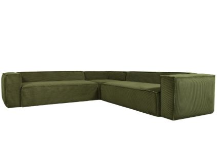 Manšestrová rohová pohovka Blok 320 cm, levá/pravá