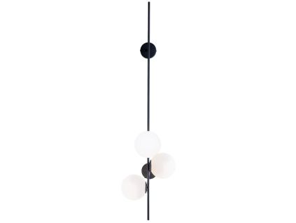 Bílo černé skleněné nástěnné světlo Bubbly 150 cm