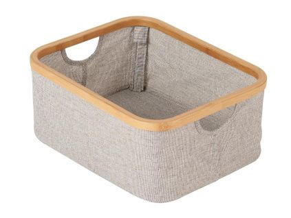 Šedý látkový úložný box Quax Stella 38 x 35 cm