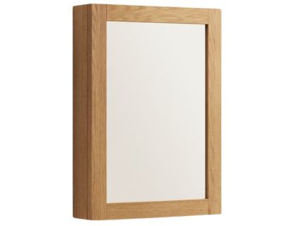 Teaková koupelnová zrcadlová skříňka Kave Home Plubia 70 x 50 cm