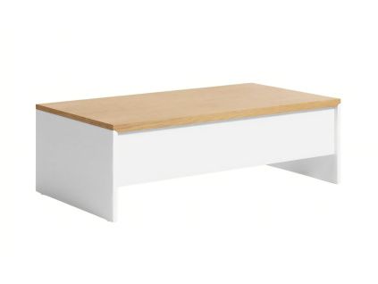 Vyklápěcí bílý konferenční stolek Kave Home Abilen 110 x 60 cm