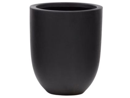 Černý cementový zahradní květináč Kave Home Aiguablava Ø 39 cm