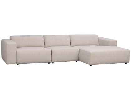 Bouclé rohová pohovka WILLARD 312 cm, pravá