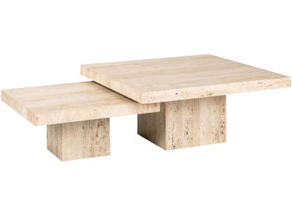 Set kamenných konferenčních stolků La Cantera 80x80 / 60x60 cm