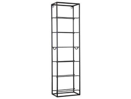 Černý kovový stojan na víno Sitler 66 x 11,5 cm