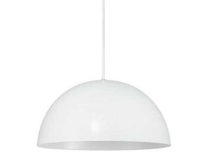 Bílé kovové závěsné světlo Ellen 30 cm