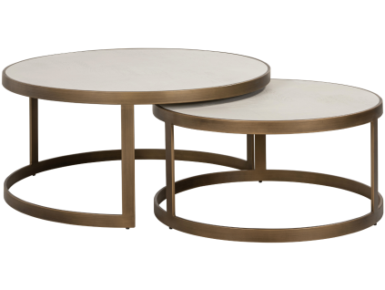 Set dubových konferenčních stolků Whitebone 91,5/74 cm