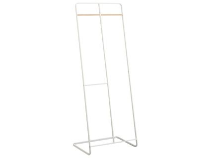 Bílý kovový stojací věšák Yamazaki Tower 163 cm