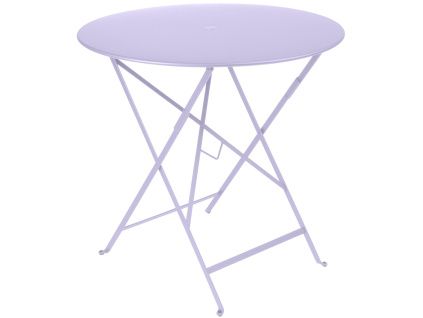 Fialový kovový skládací stůl Fermob Bistro Ø 77 cm