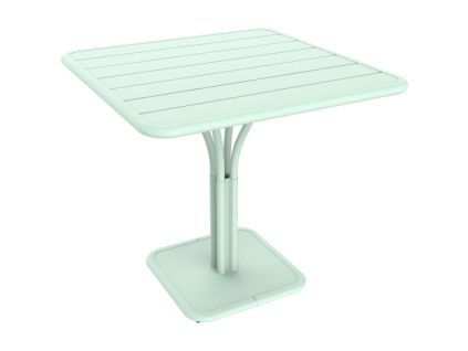 Mátově zelený kovový stůl Fermob Luxembourg Pedestal 80 x 80 cm