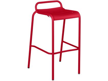 Červená kovová barová židle Fermob Luxembourg 79 cm