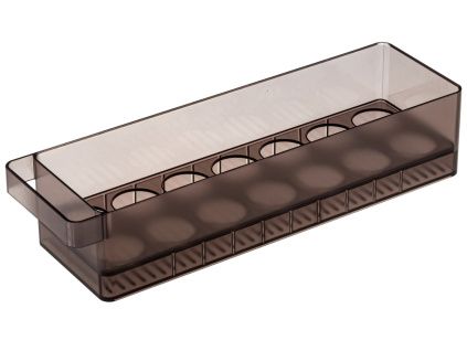 Kouřově šedý plastový zásobník vajec Yamazaki Tower 11 x 37,5 cm