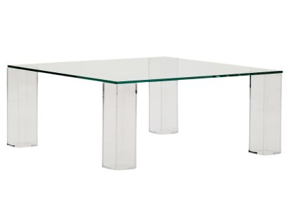 Skleněný konferenční stolek Kave Home Adularia 85 x 85 cm
