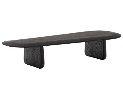 Černý dubový konferenční stolek Kave Home Pirita 147 x 65 cm