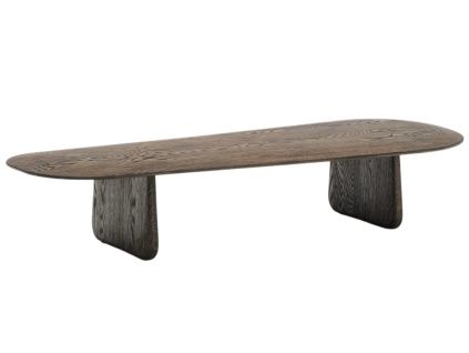 Tmavý dubový konferenční stolek Kave Home Pirita 147 x 65 cm