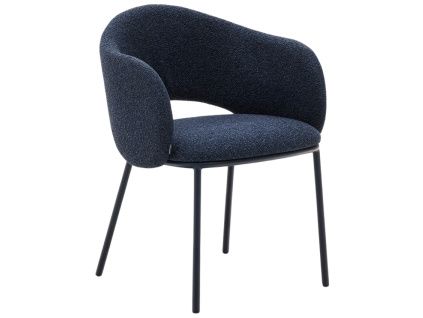 Modrá čalouněná jídelní židle Kave Home Maina