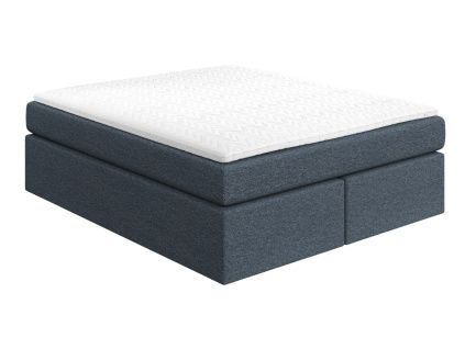 Modrá čalouněná postel boxspring CHESTNUT 180 x 200 cm