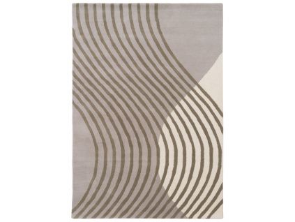 Hnědý vlněný koberec Wave 160 x 230 cm