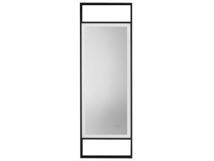 Černé závěsné zrcadlo s LED osvětlením Nova Luce Doul 120 x 40 cm