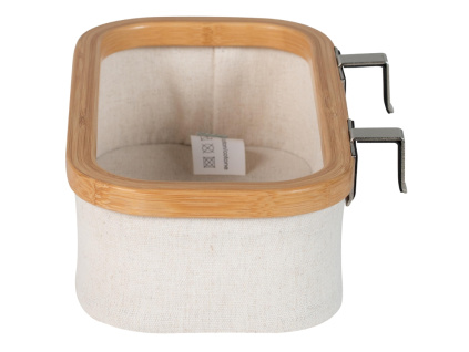 Béžový bavlněný závěsný úložný box Quax Stella 22 x 12 cm
