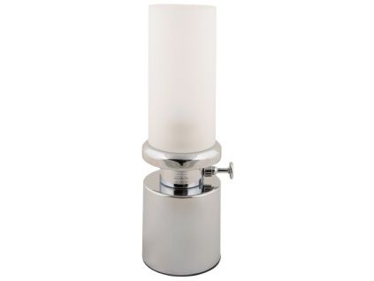 Stříbrná kovová nabíjecí stolní LED lampa Campy