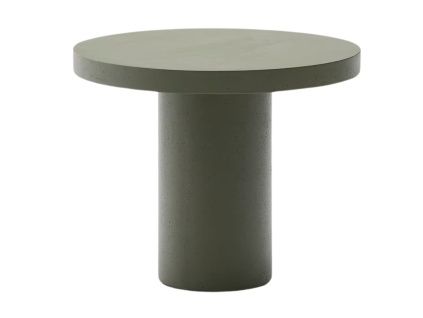 Zelený cementový zahradní jídelní stůl Kave Home Aiguablava 90 cm
