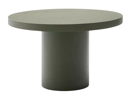 Zelený cementový zahradní jídelní stůl Kave Home Aiguablava 120 cm