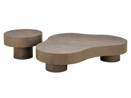 Set dubových konferenčních stolků Bogor 142,4x103/60 cm