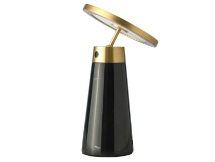 Černo-zlatá stolní LED lampa Angel Cerdá No. 8028