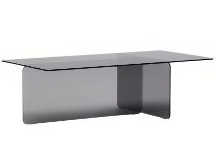 Šedý skleněný konferenční stolek Kave Home Zaren 120 x 60 cm
