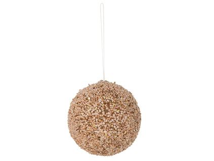 Zlatá plastová vánoční ozdoba Nicolet 9 cm