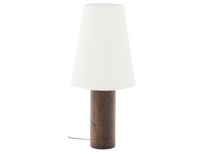Tmavá dřevěná stojací lampa Kave Home Marga 110 cm