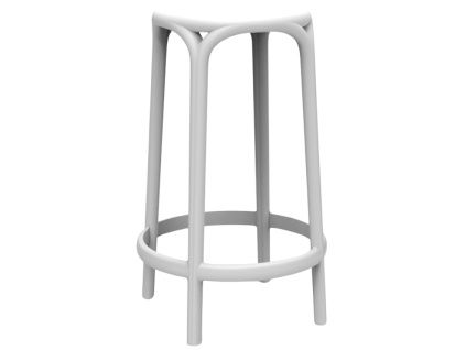 Bílá plastová barová židle BROOKLYN 66 cm