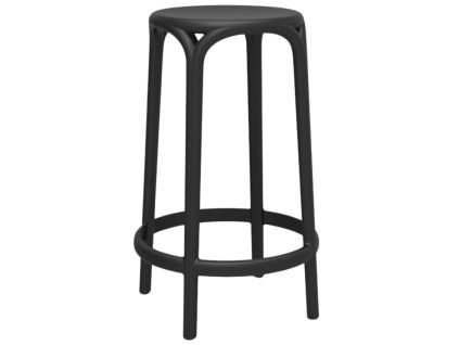 Černá plastová barová židle BROOKLYN 66 cm