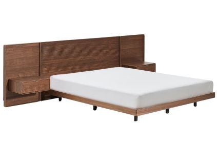 Ořechová postel Kave Home Norlen -fv-interier-25 160 x 200 cm s nočními stolky