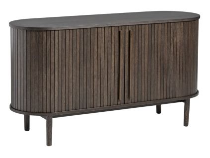 Tmavá dubová komoda Unique Furniture Meta 140 cm