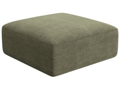 Zelená manšestrová podnožka Cosmopolitan Design Campi 90 x 90 cm