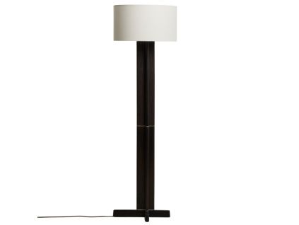 Tmavá dřevěná stojací lampa Niani 151 cm