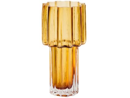 Oranžová skleněná váza Kave Home Cristila 30 cm