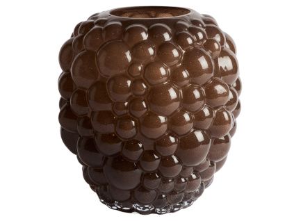 Hnědá skleněná váza Kave Home Mure 30 cm