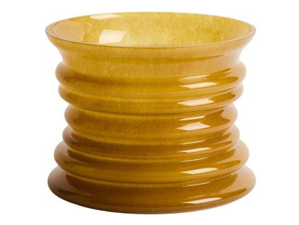 Žlutá skleněná váza Kave Home Ambere 20 cm