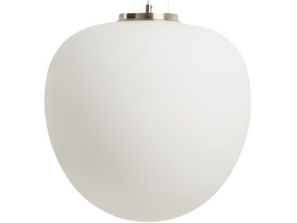 Opálově bílé skleněné závěsné světlo kave home Ardali Ø 25 cm