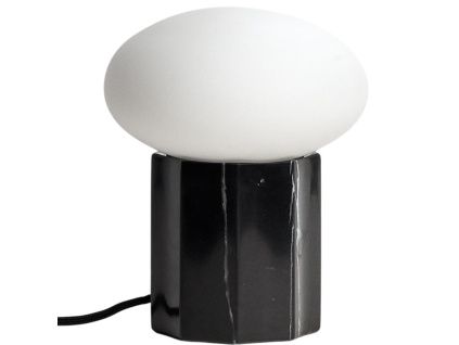 Černá mramorová stolní lampa Kave Home Idela Ø15 cm