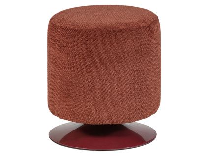 Červená otočná bouclé stolička Islen ø 39 cm