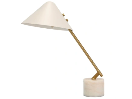 Bílo-zlatá stolní lampa Angel Cerdá No. 8119
