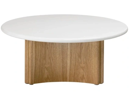 Dubový konferenční stolek Arlom ⌀80 cm